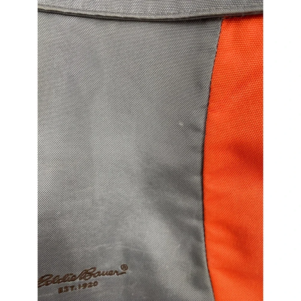 Eddie Bauer Messenger Bag Unisex Orange Grey Crossbody Laptop Travel Utility